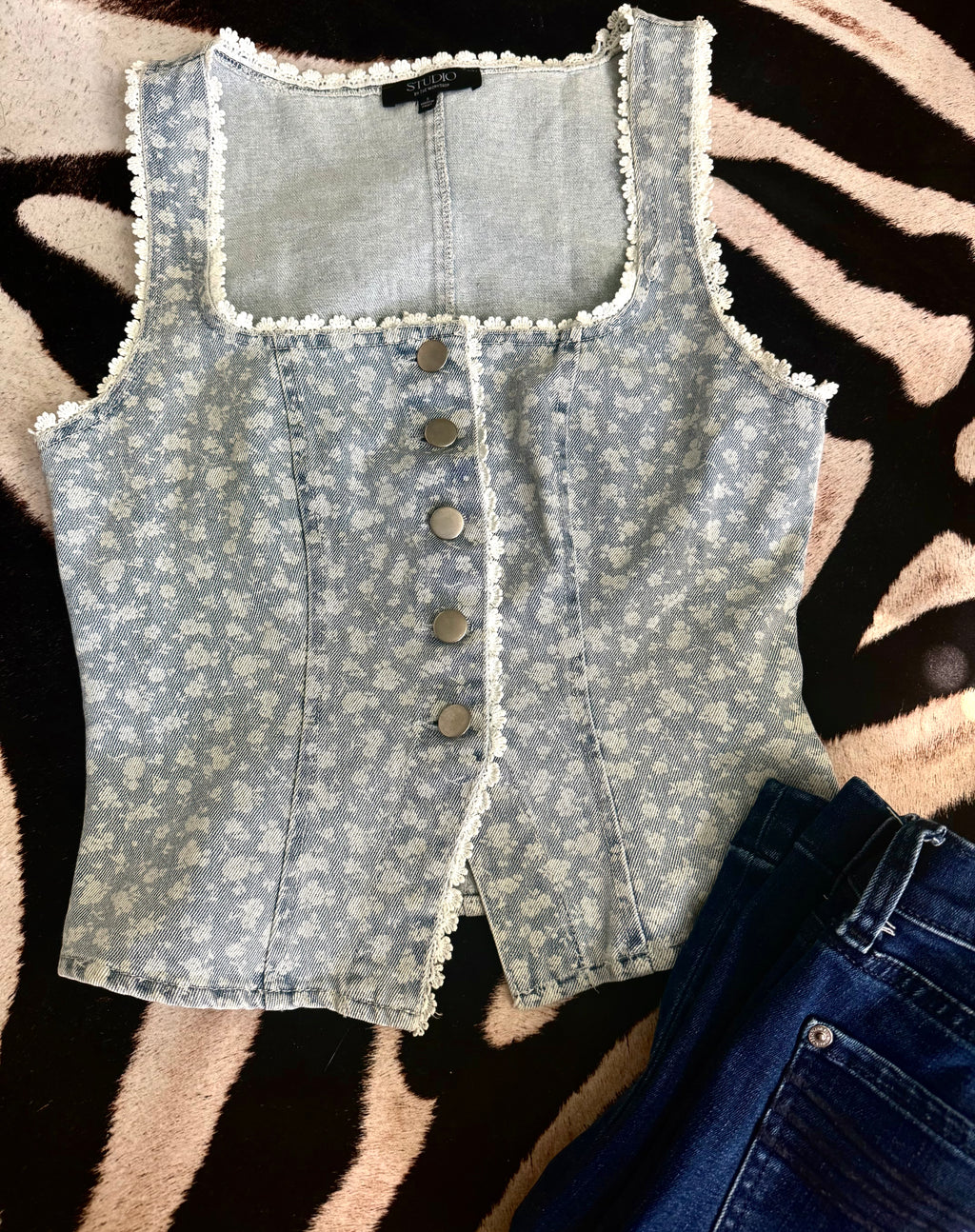 The Lainey Denim Vest