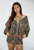 Woodland Camo Cloud Fleece Oversized Zipup Hoodie | Preorder Closing 10/25