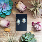 30 - Sterling Silver Dry Creek Turquoise Stud Earrings, Artist Shay Pfeiffer