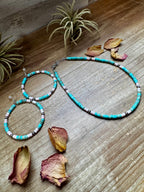 Turquoise Variscite & Pink Conch Hoop Earrings –  Exclusive Bijoux FAB Design