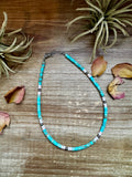 Turquoise Variscite & Pink Conch Choker – Exclusive Bijoux FAB Design