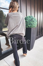 Ash Wash Raw Hem Cozy Pullover