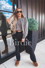 Ash Wash Raw Hem Cozy Pullover
